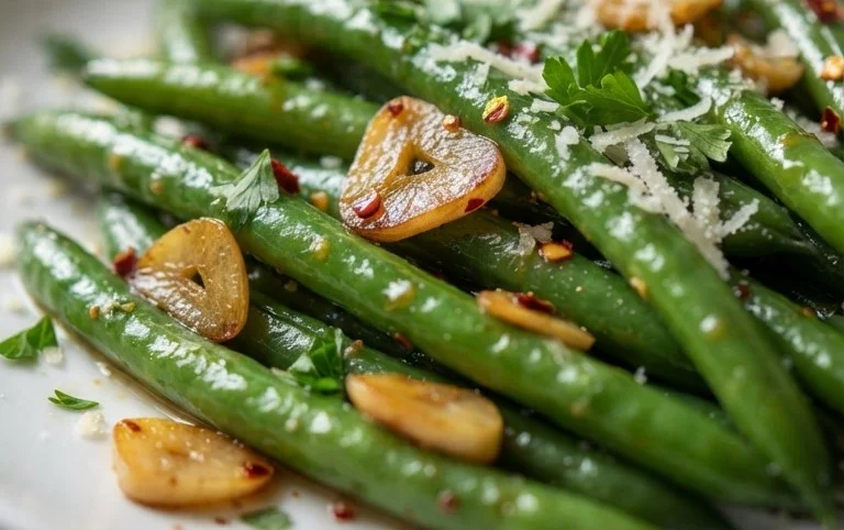 Sautéed Green Beans Recipe with Garlic