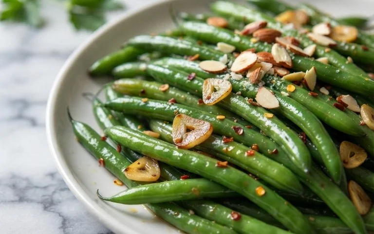 Sautéed Green Beans Recipe with Garlic