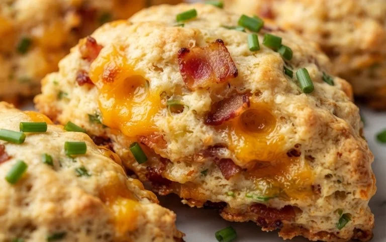 Beef Bacon Cheddar and Chive Scones