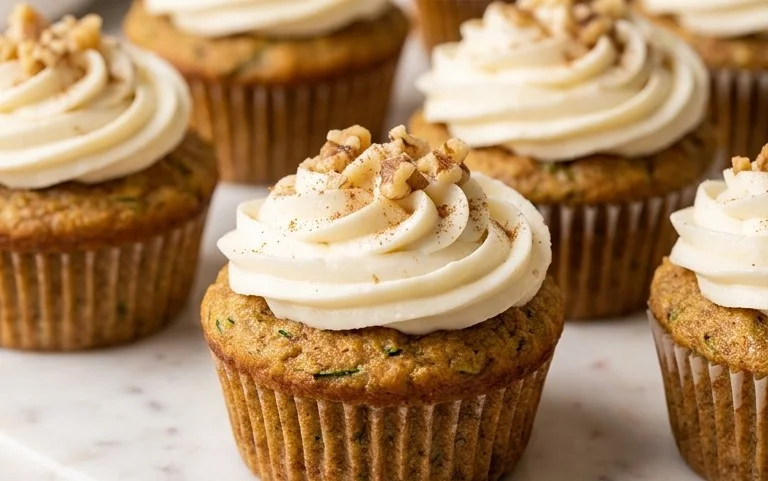 Zucchini Cupcakes with Cream Cheese Frosting