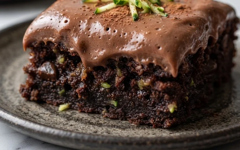 Zucchini Brownies with 1 minute Frosting!