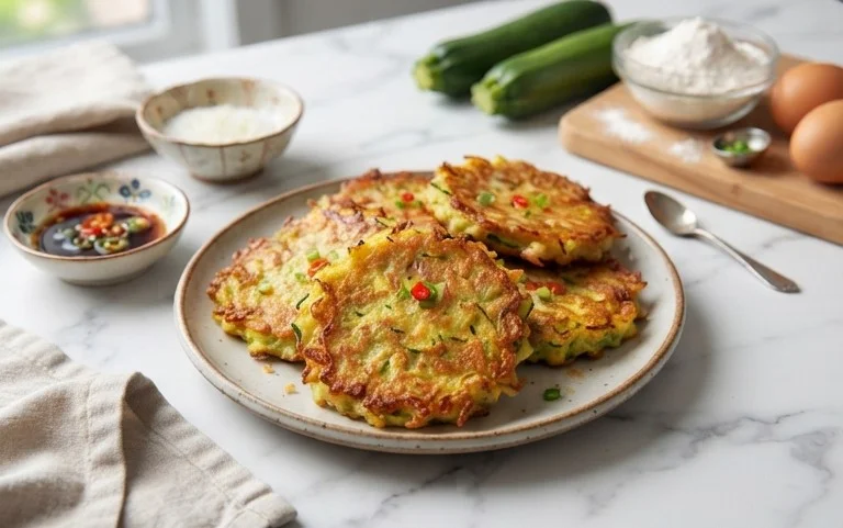 Quick & Easy Korean Zucchini Fritters (Hobak Jeon)