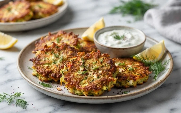 Kolokithokeftedes (Greek Zucchini Fritters)