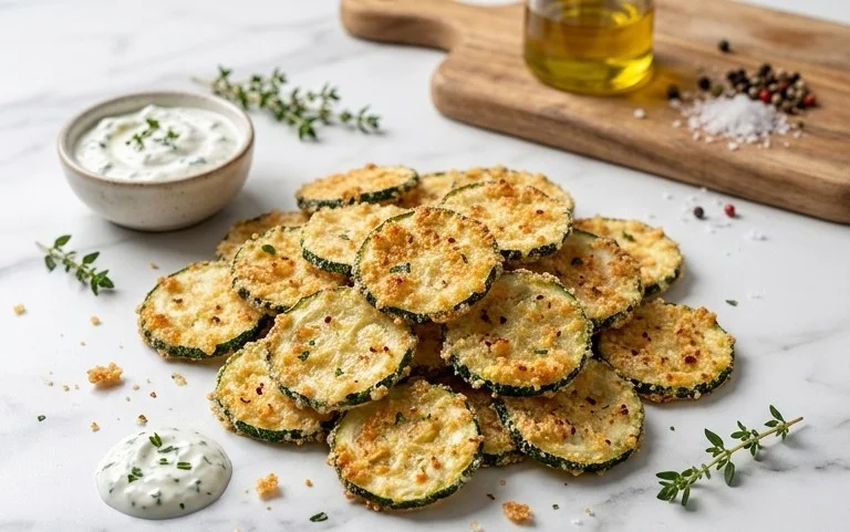 Crispy Baked Zucchini Chips